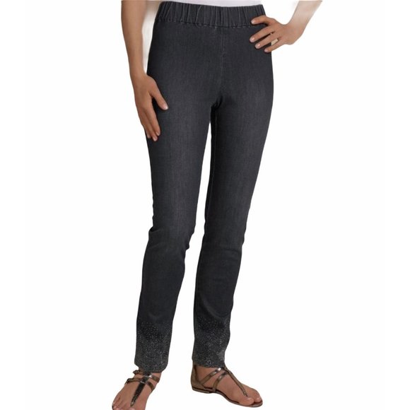 Soft Surroundings Denim - Soft Surroundings Dazzle Denim Metro Jeans Pull On